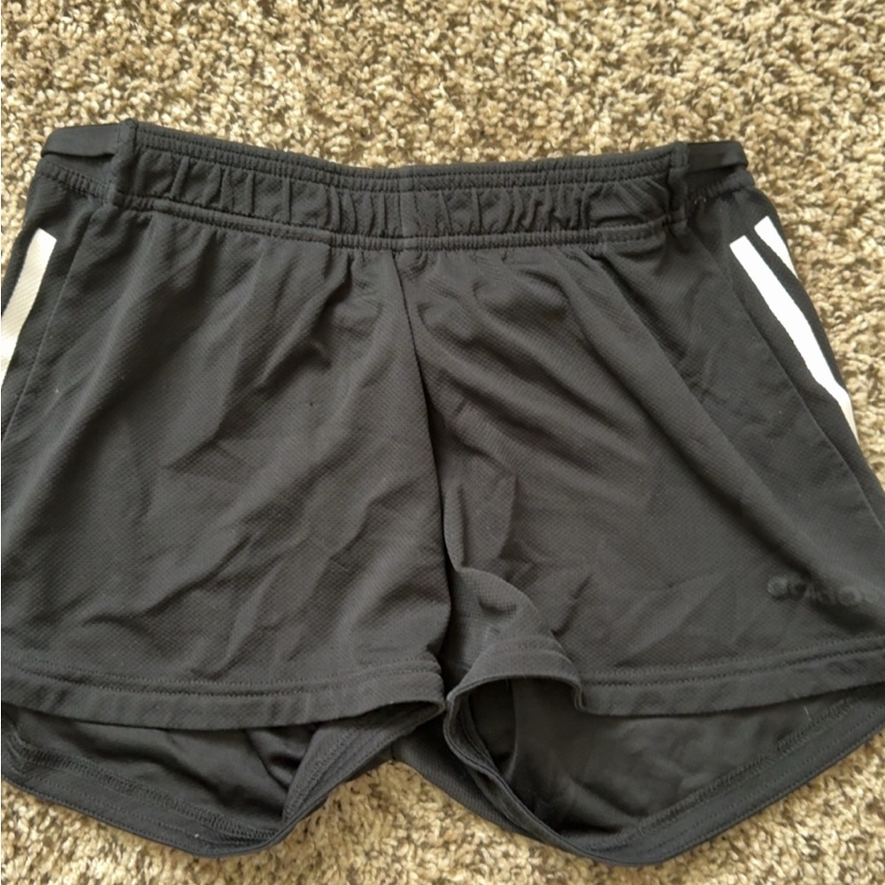 Adidas Black Athletic Shorts Lightweight Elastic Waist